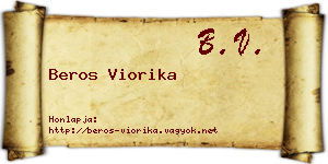 Beros Viorika névjegykártya